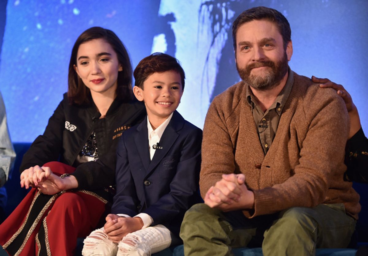 Rowan Blanchard; Deric McCabe; Zach Galifianakis at 