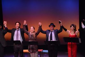 Eric William Morris, Alyse Alan Louis, David Josefsberg and Gina Milo @ BroadwayWorld Eric William Morris, Alyse Alan Louis, David Josefsberg and Gina Milo Photo