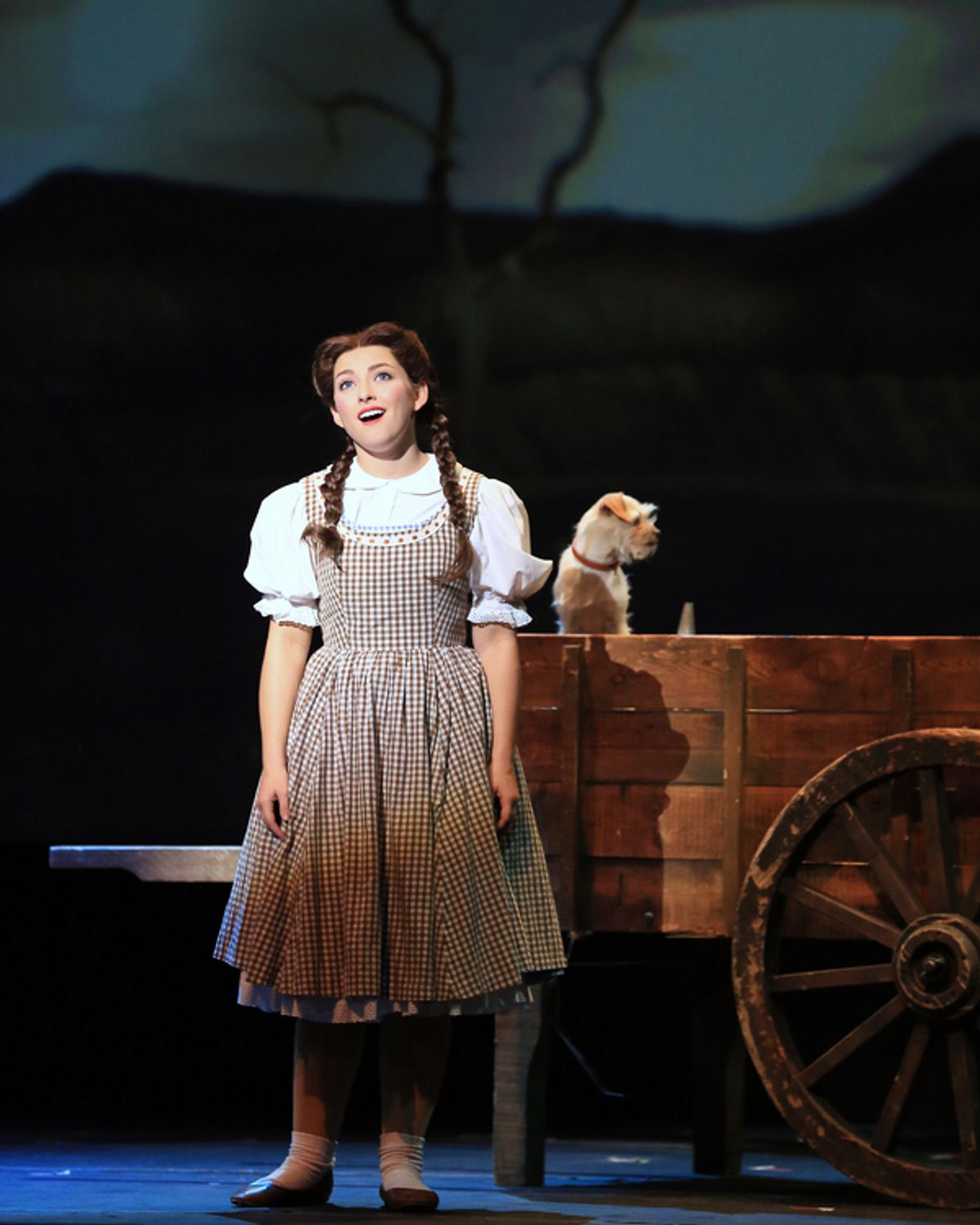 Dorothy (Kalie Kaimann) sings â€"Somewhere Over the Rainbowâ€ at 