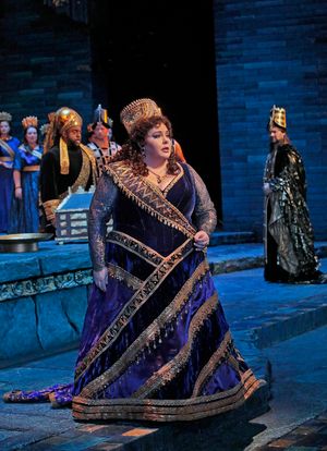 Angela Meade in the title role of Rossini's "Semiramide."
 Photo