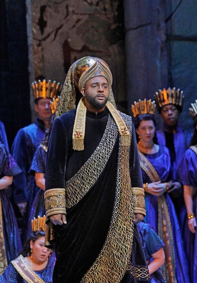 Ryan Speedo Green as Oroe in Rossini's "Semiramide."
 Photo