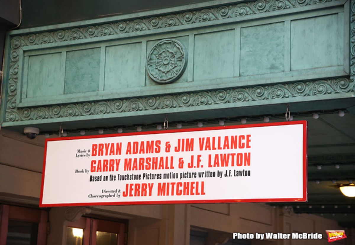Theatre Marquee unveiling for 'Pretty Woman: The Musical' starring Samantha Barks, Steve Kazee, Orfeh, Eric Anderson, Jason Danieley and Kingsley Leggs under the direction of Jerry Mitchell with an original score by Bryan Adams and Jim Vallance on Februar at 