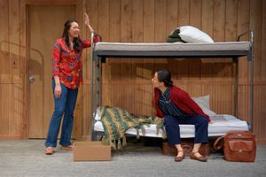 Tong (Jenelle Chu, left) and her mother Huong (Cindy Im, right) arrive at Fort Chaffe Photo