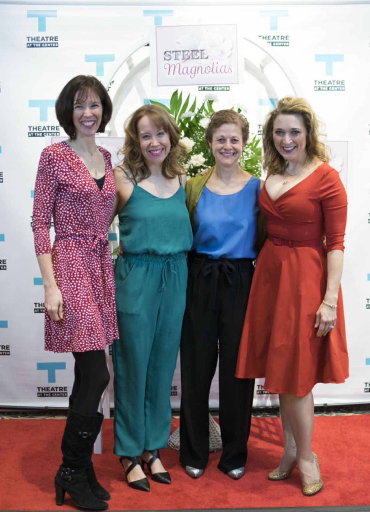 (left to right) Director Linda Fortunato with actors Landree Fleming, Jeannie Affelder and Cory Goodrich at the opening night of STEEL MAGNOLIAS at Theatre at the Center in Munster.  at 