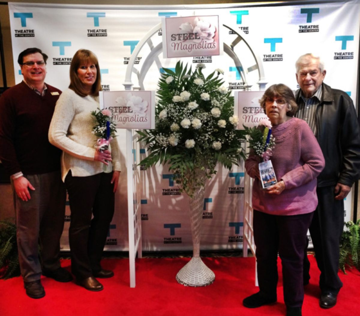 (left to right)Phil Potempa, sister Pam Robinson and parents Chester and Peggy Potempa at the opening night of STEEL MAGNOLIAS at Theatre at the Center in Munster.
 at 