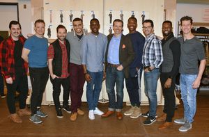 The Male Ensemble (left to right): Tyler Huckstep, Drew McVety, Michael Fatica, Tyler Roberts,
Darius Barnes, Matt Loehr, Britton Smith, Kevin Worley, Ramone Owens, Luke Hawkins @ BroadwayWorld The Male Ensemble (left to right): Tyler Huckstep, Drew McVety, Michael Fatica, Tyle Photo