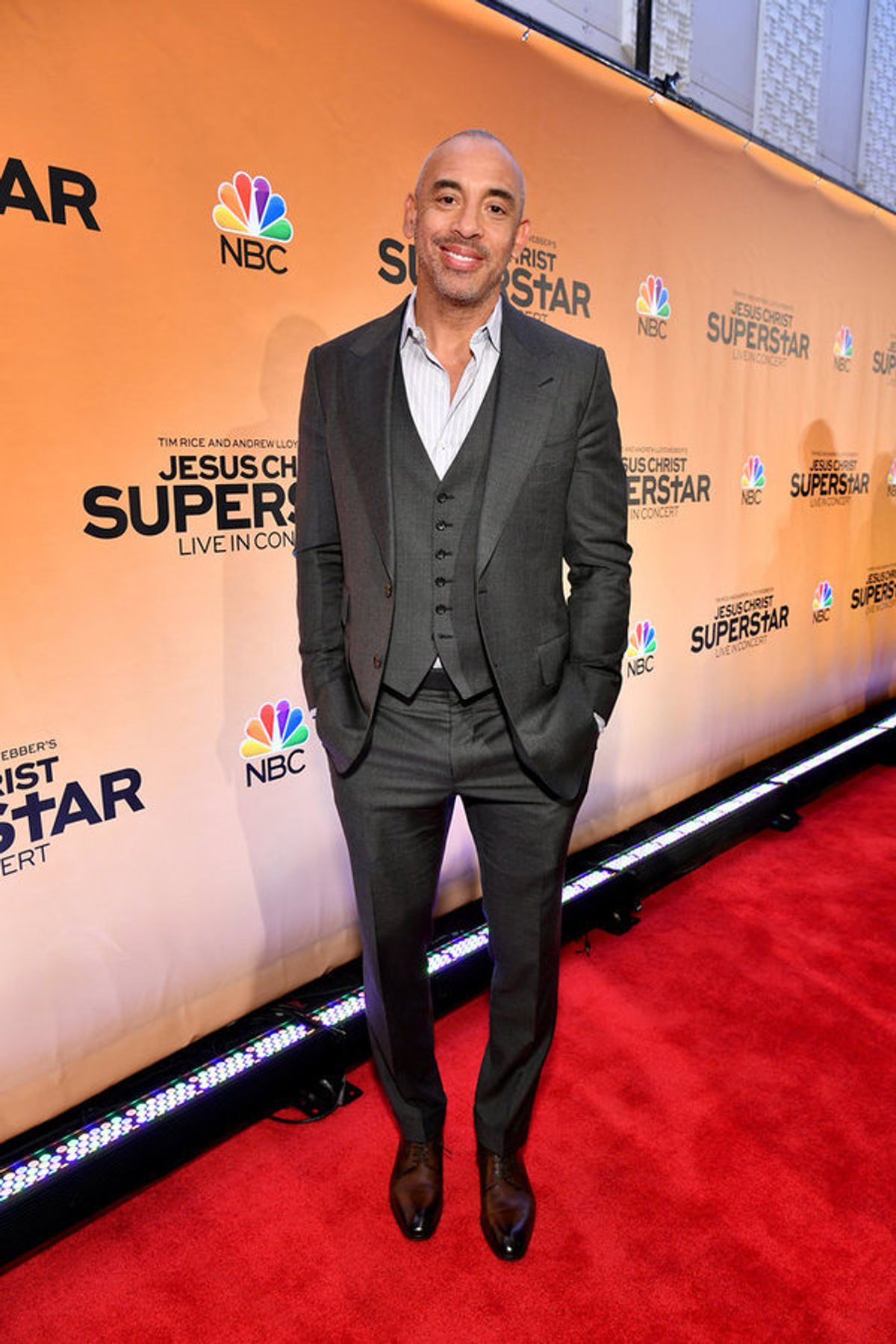 JESUS CHRIST SUPERSTAR LIVE IN CONCERT -- 'Jesus Christ Superstar Live in Concert' Press Junket -- Pictured: Harvey Mason Jr., Music Producer in New York on Tuesday, February 27, 2018 -- (Photo by: Dia Dipasupil/NBC) at 
