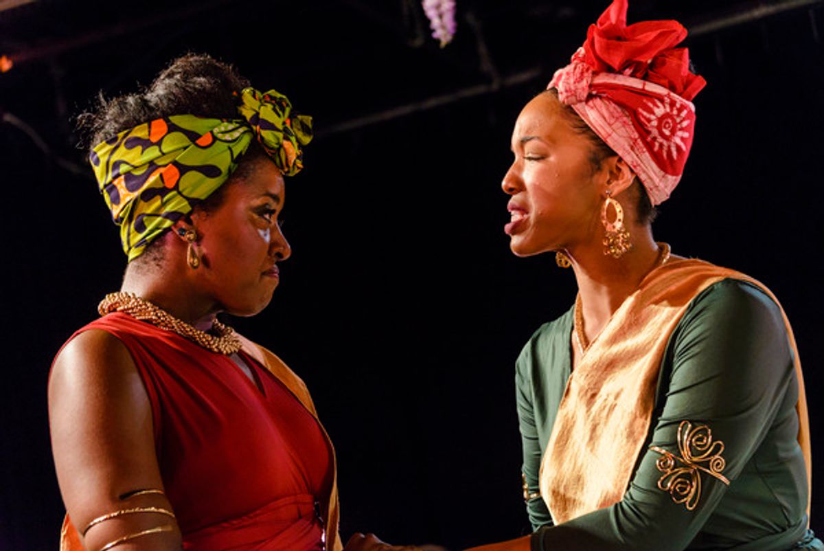 Jessa Marie Coleman (Ismene), Ayana Reed (Antigone) at 