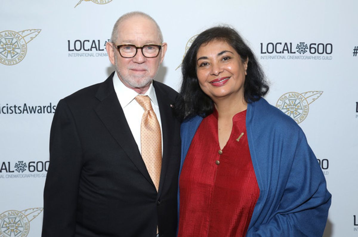 ICG President Steven Poster (L) and Meher Tatna at the 55th Annual ICG Publicists Awards at 