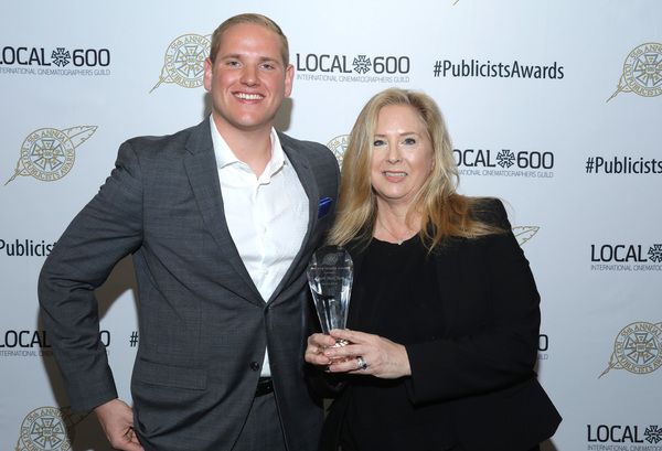 Spencer Stone (L) and Bob Yeager Award winner Carrie McClure at the 55th Annual ICG… Photo