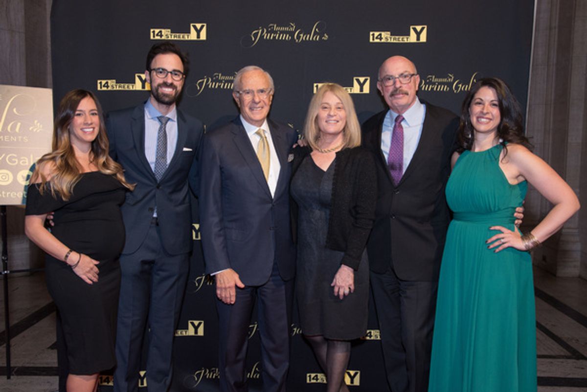 Elana and Andrew Zimmerman, Harvey Schulweis, Susan Etess and Howard Zimmerman, and Rabbi Shira Koch Epstein, Executive Director of the 14th Street Y at 