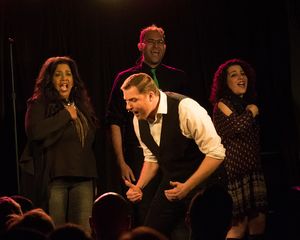 Sylvia MacCalla, Jaq Galliano, and Julie Garnye with William Martinez @ BroadwayWorld Sylvia MacCalla, Jaq Galliano, and Julie Garnye with William Martinez Photo