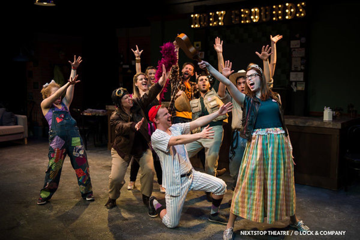 Tess Higgins and cast at 