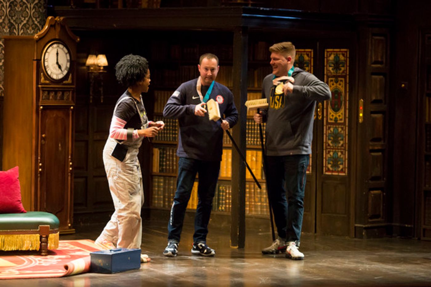 Photo Flash: Olympian Broadway Debut Gone Right at THE PLAY THAT GOES WRONG Photo Flash: Olympian Broadway Debut Gone Right at THE PLAY THAT GOES WRONG Image