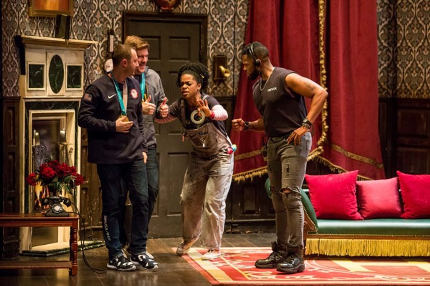 Photo Flash: Olympian Broadway Debut Gone Right at THE PLAY THAT GOES WRONG Photo Flash: Olympian Broadway Debut Gone Right at THE PLAY THAT GOES WRONG Image