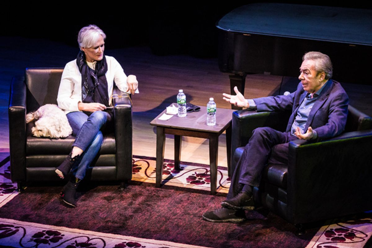 Glenn Close and Andrew Lloyd Webber at 