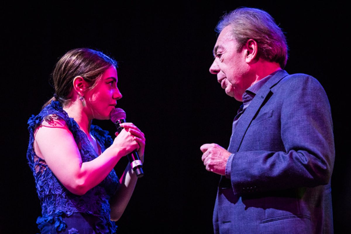Meghan Picerno and Andrew Lloyd Webber at 