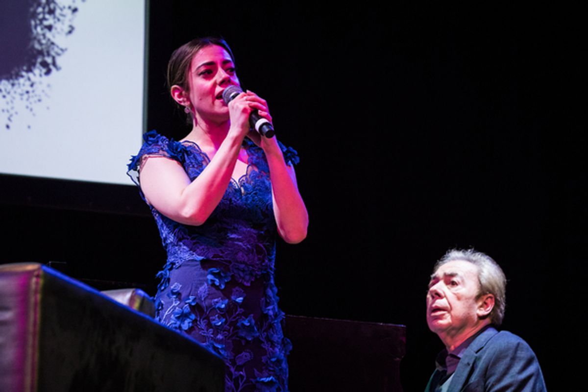Meghan Picerno and Andrew Lloyd Webber at 