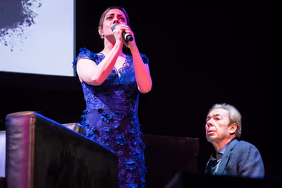 Meghan Picerno  and Andrew Lloyd Webber Photo