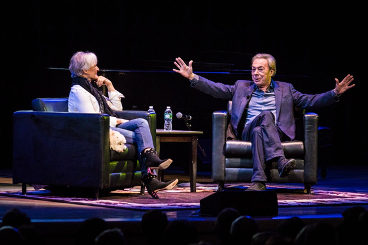 Glenn Close and Andrew Lloyd Webber at 