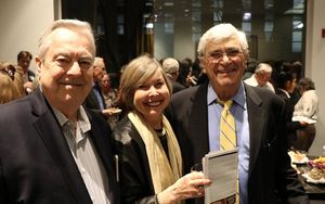 Bill Kurtis of Lincoln Park joins Rhona and Julian Frazin of Sandburg Village at the  Photo