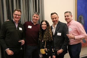 Todd Arp, Brian Donlan, Rick Kronenburger and Ron Krueger of the West Loop surround T Photo