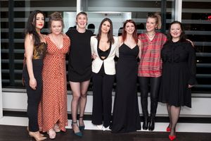 the cast of queens: Nadine Malouf, Ana Reeder, Jessica Love, Nicole Villamil, Andrea Syglowski, Sarah Tolan-Mee, and Zuzanna Szadkowski @ BroadwayWorld the cast of queens: Nadine Malouf, Ana Reeder, Jessica Love, Nicole Villamil, Andrea Photo