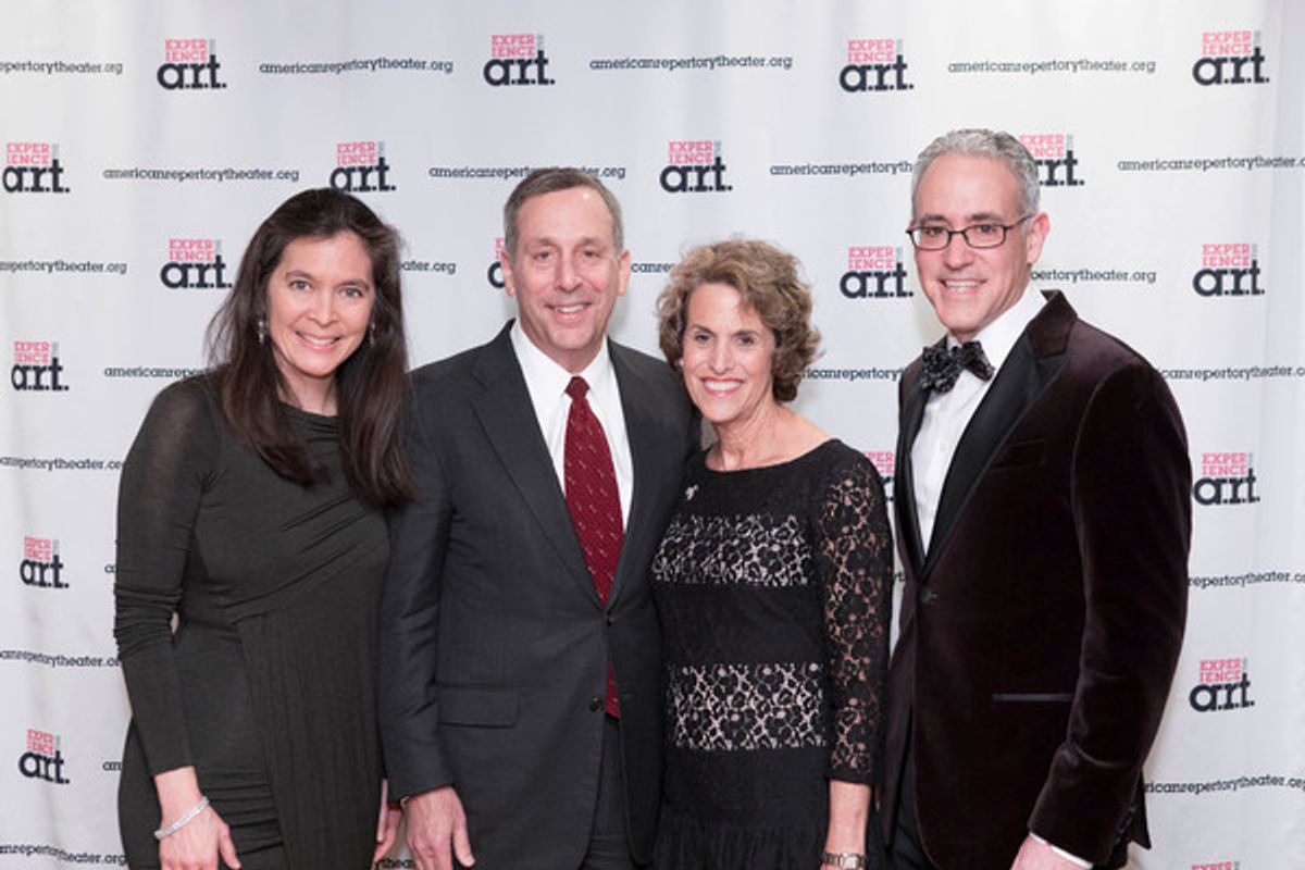 A.R.T. Terrie & Bradley Bloom Artistic Director Diane Paulus, incoming Harvard President Lawrence Bacow, Adele Bacow, and A.R.T. Board of Trustees Chair Andrew Ory at the 2018 A.R.T. Gala.
Photo: Gretjen Helene Photography. at 