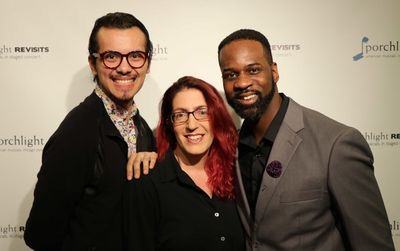 (L to R) Assistant Director Adrian Abel Azevedo, Music Director Andra Velis Simon and Photo
