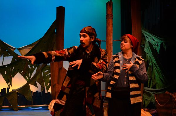 Jason Gingold as Black Stache, Kylee Gano as Smee Photo