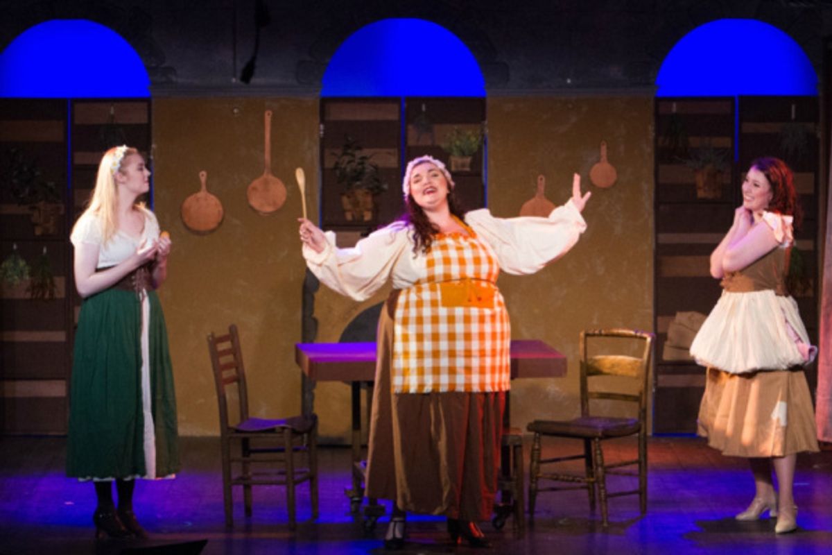 Wishes are dreams waiting to bloom explains Giselle (Brianne Wylie) to Nadine (Emily Brady) and Cinderella (Maria Reed)

Photo by Martin Harris

 at 