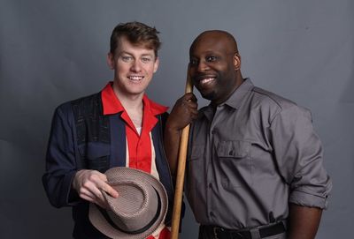(L to R) Liam Quealy as â€œHuey Calhounâ€ and James Earl Jones II as â€œ Photo