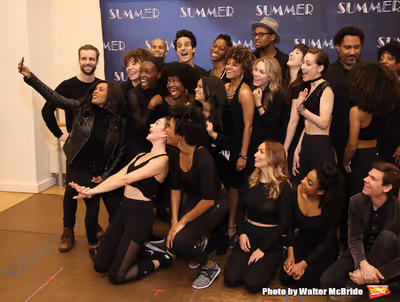 LaChanze, Storm Lever and Ariana DeBose with the cast  Photo