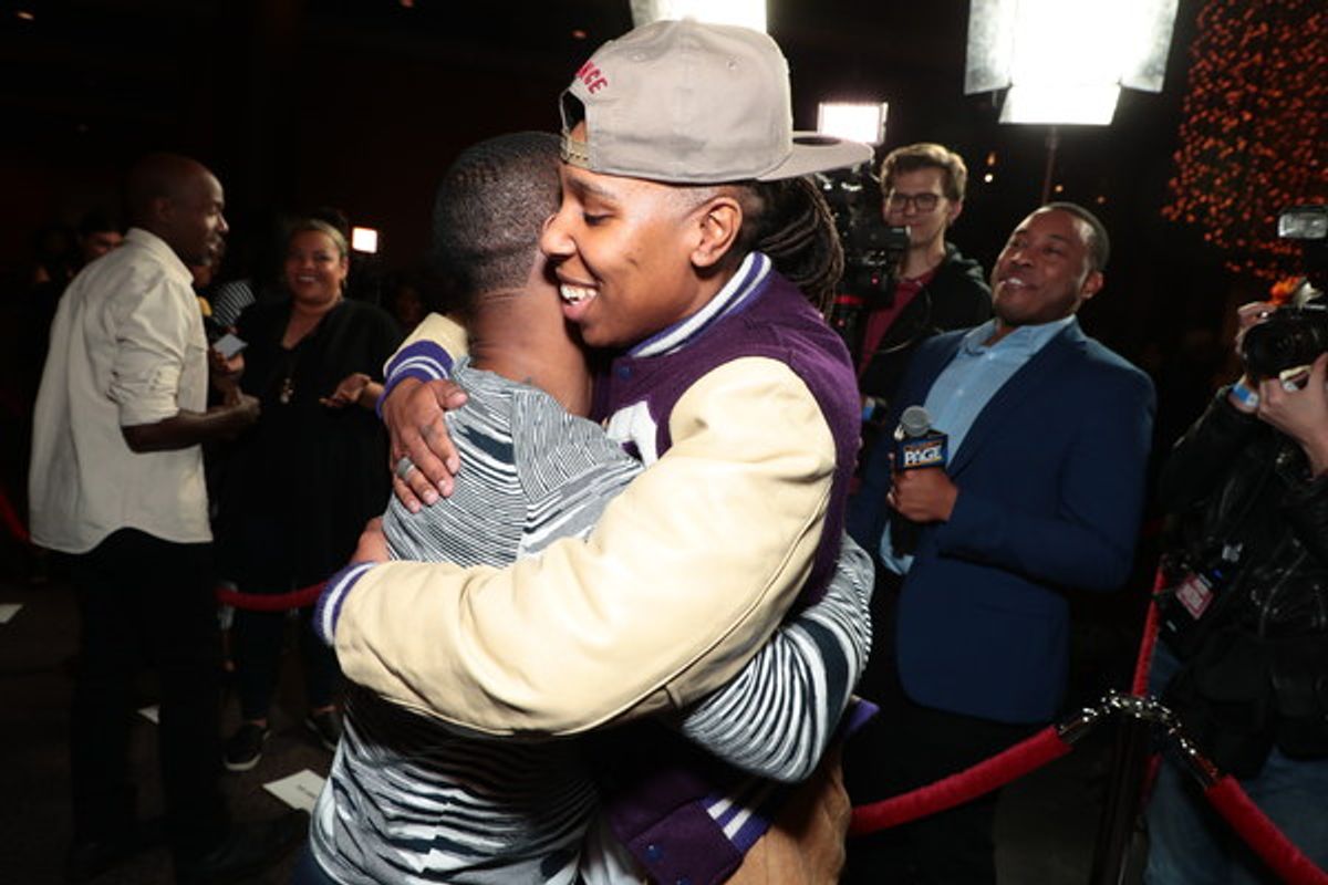 Jason Mitchell and Executive Producer Lena Waithe at the 2018 Showtime EMMY FYC screening of THE CHI at DGA on 3/9/18 at 
