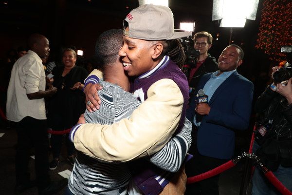 Jason Mitchell and Executive Producer Lena Waithe at the 2018 Showtime EMMY FYC scree Photo