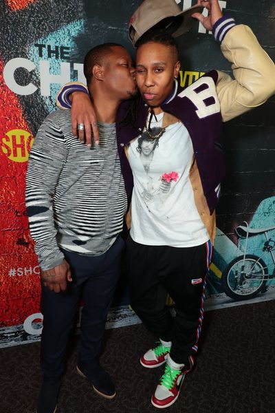 Jason Mitchell and Executive Producer Lena Waithe at the 2018 Showtime EMMY FYC scree Photo