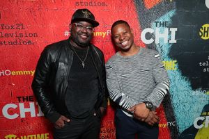 Moderator Lil Rel Howery and Jason Mitchell at the 2018 Showtime EMMY FYC screening of THE CHI at DGA on 3/9/18 @ BroadwayWorld Moderator Lil Rel Howery and Jason Mitchell at the 2018 Showtime EMMY FYC screening o Photo