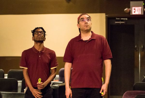 Ronald Lewis and Dave Rabinow in THE FLICK at The Wilbury Theatre Group. Photo by Eri Photo