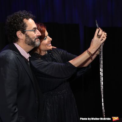 Tony Kushner and Debra Messing Photo
