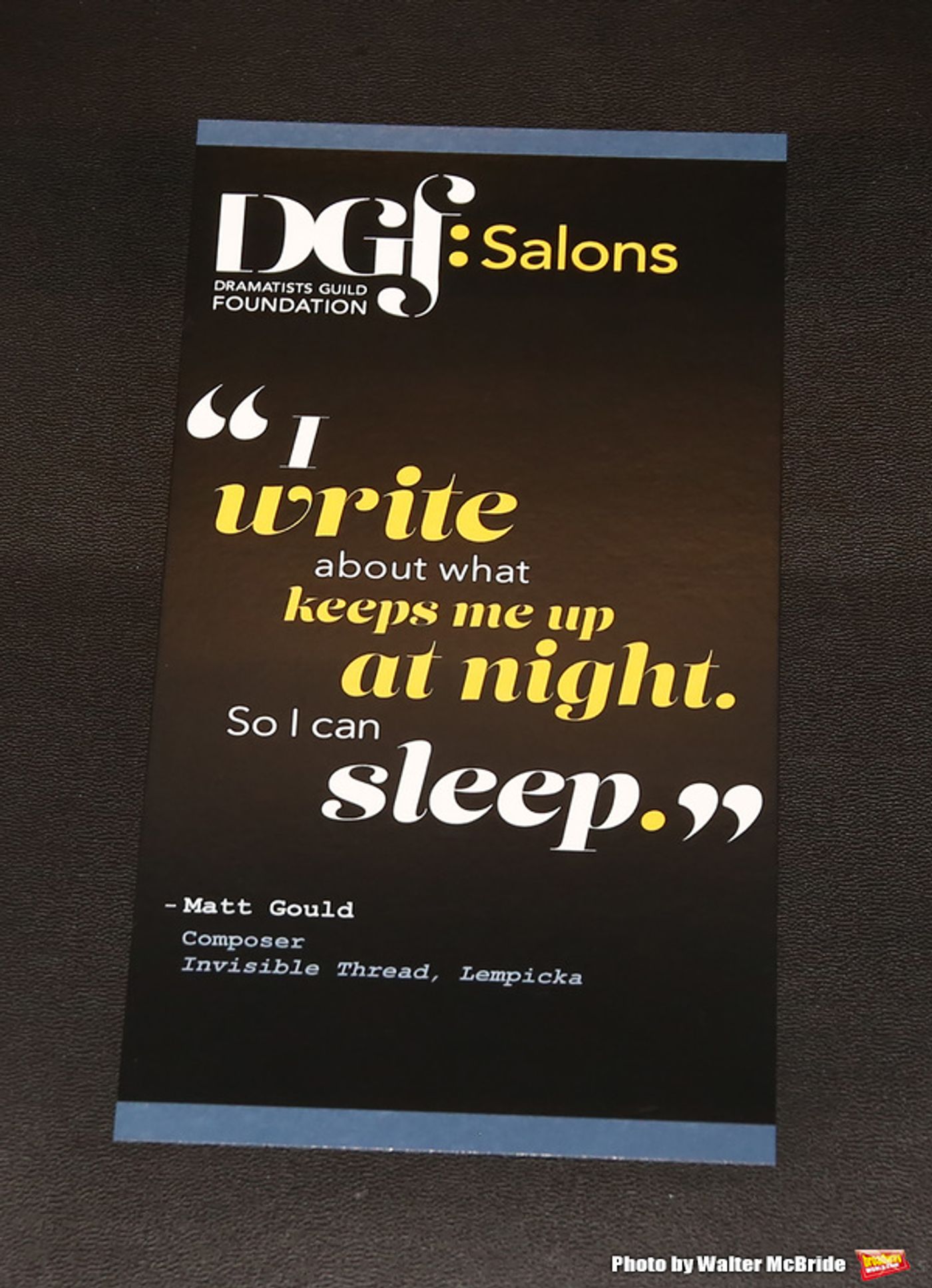 Photo Coverage: The Dramatists Guild Foundation Celebrates the Work of Matt Gould  Image