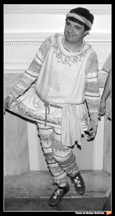 Nathan Lane starring in â€�"Forumâ€, backstage at the Manhattan Theatre Club  Photo