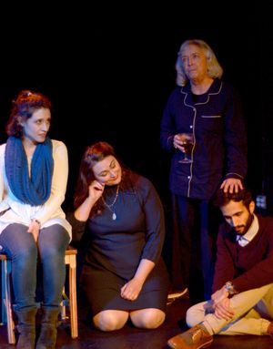 Hannah Seusy (Polyxena), Giverny Petitmermet (Andromache), Wendy Merritt (Hecuba), Er Photo