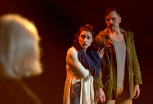  Hannah Seusy (Polyxena), Justin Ivan Brown (Achilles) Photo