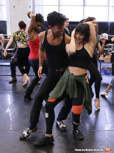Carlos Gonzalez and Vanessa Hudgens with cast Photo