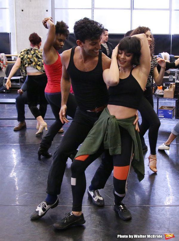 Carlos Gonzalez and Vanessa Hudgens with cast Photo