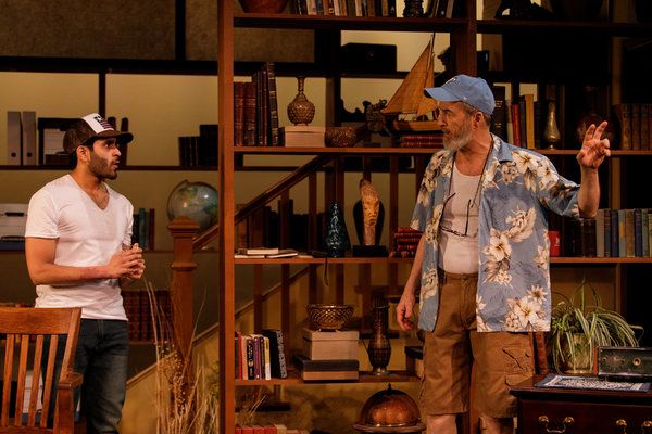 Owais Ahmed as Nazrullah and Mark Cuddy as Harold Photo