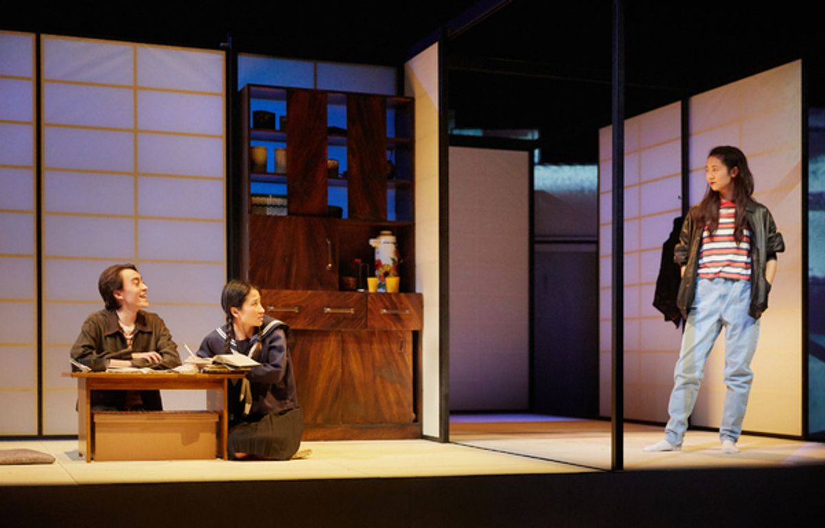 Leo Wan, Kae Alexander, Kirsty Rider in The Great Wave by Francis Turnly. Photo by Mark Douet. at 