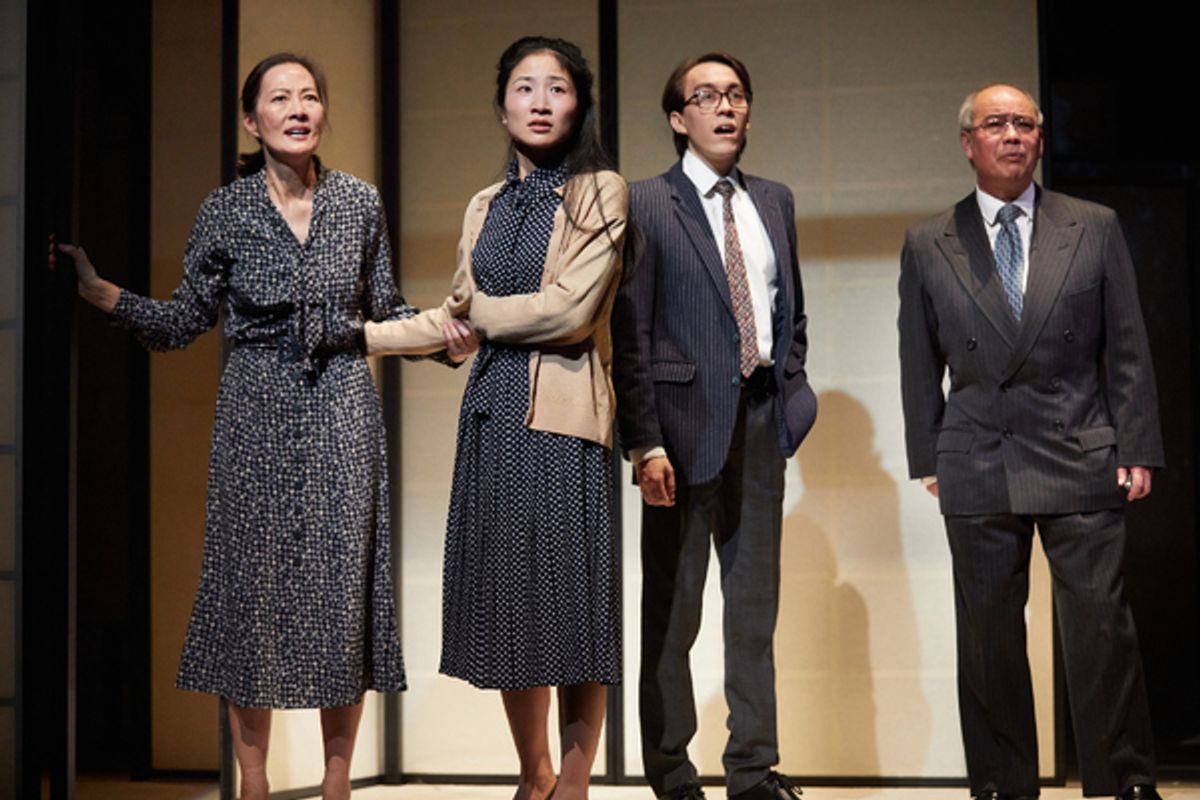 Rosalind Chao, Kae Alexander, Leo Wan, David Yip in The Great Wave by Francis Turnly. Photo by Mark Douet. at 