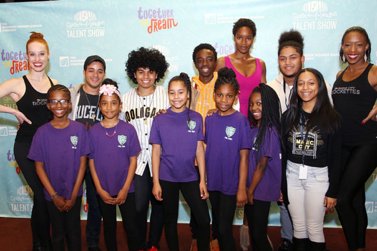 Natalie Reid, Christian Navarro, We McDonald, Caleb McLaughlin, Damaris Lewis, Danelle Morgan with Garden of Dreams Talent Show Participants at 