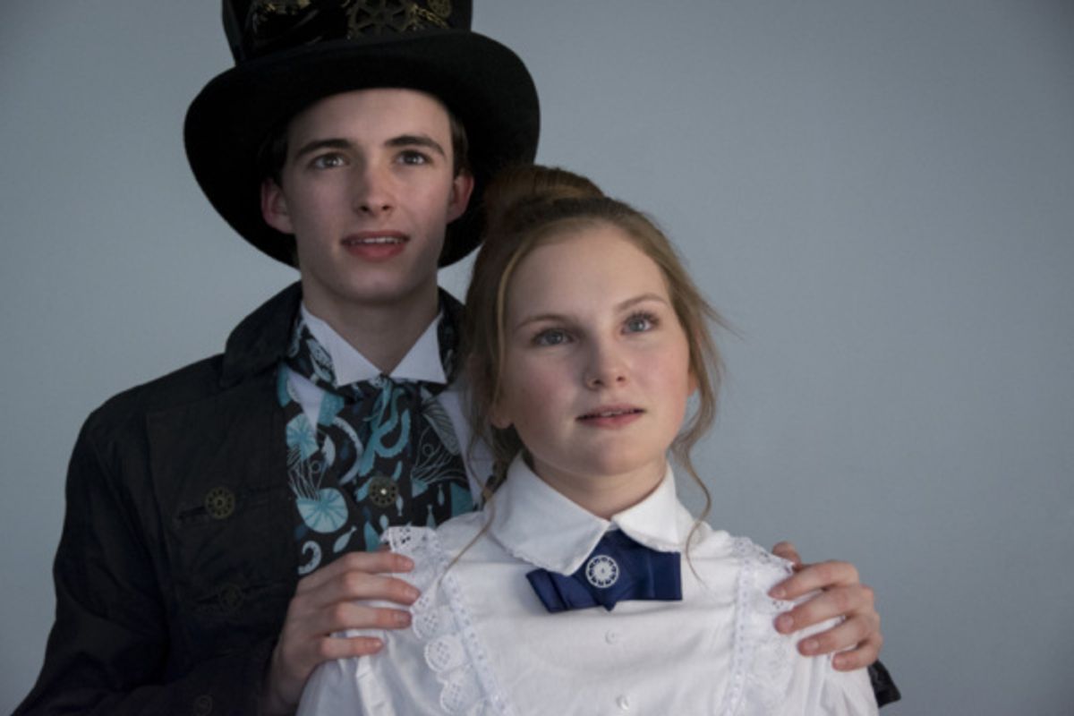 Brayden Soffa as Captain Nemo, Alexa Stratton as Pieretta Aronnax.

photo by Jason Johnson-Spinos at 